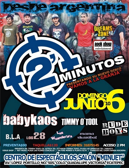 2 MINUTOS Y TIMMY O´ TOOL6 Junio en Ecatepec, 